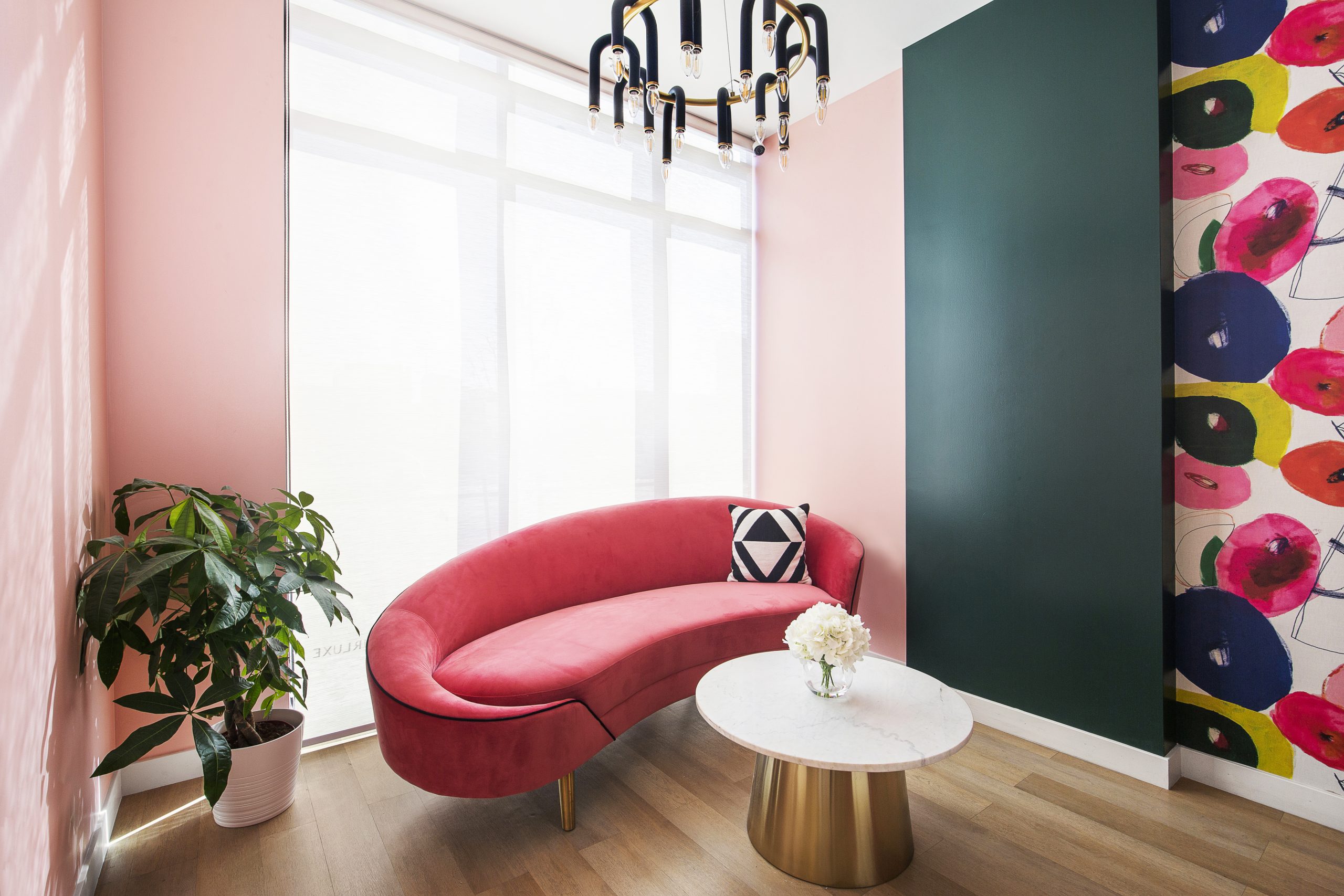 Patterned Nail Salon MA Allen Interiors