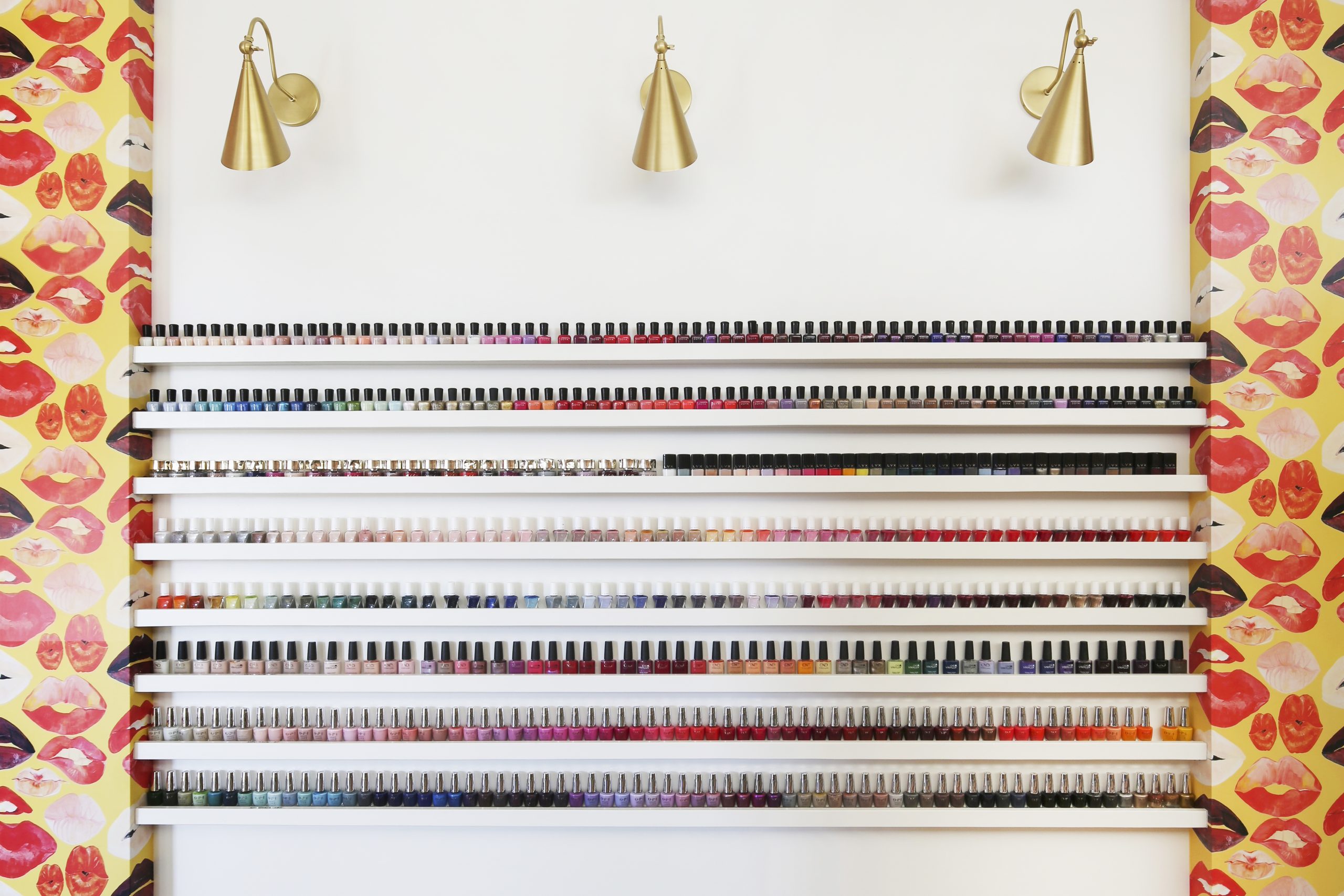 Patterned Nail Salon MA Allen Interiors