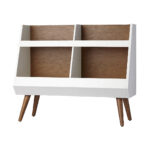 Wood + White Bookcase